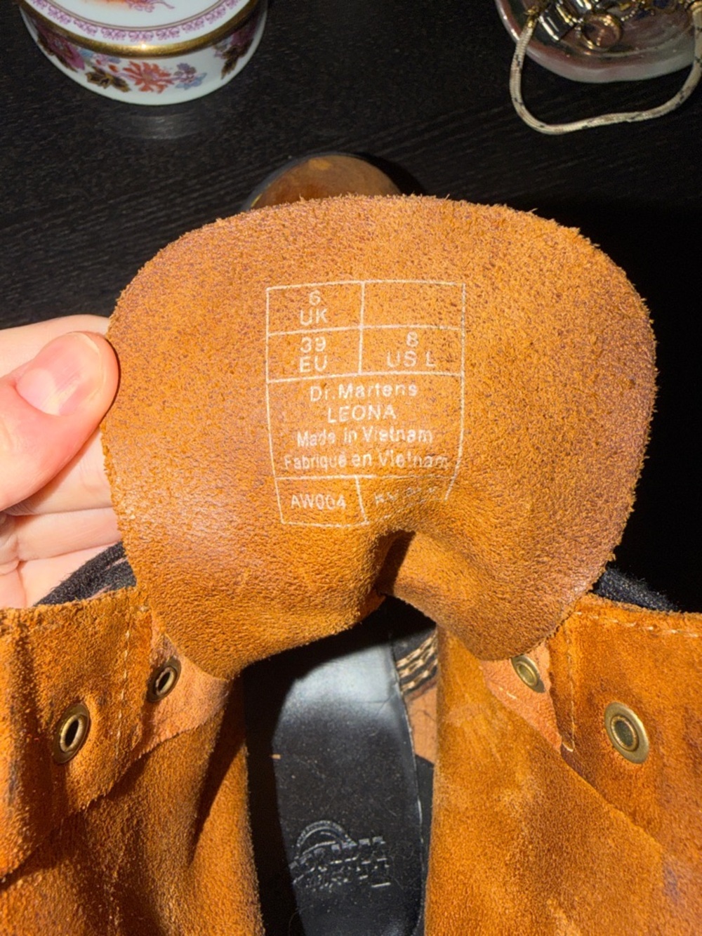 Dr. Martens Brown Leather Lace-Up Platform Combat Boots - Picture 8 of 8